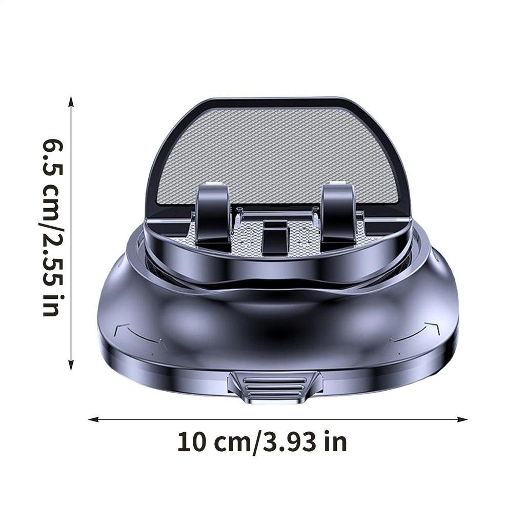 Phone Holder For Car 360 Degree Rotating Automobile Cradles Dashboard Cell Phone Holder With Parking Number Plate For Road Trips