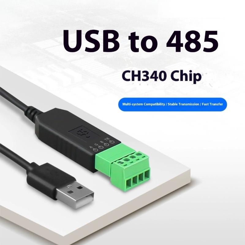 RS485 to USB Converter Serial Port Cable Industrial Communication Module Replacement For PLC Controller