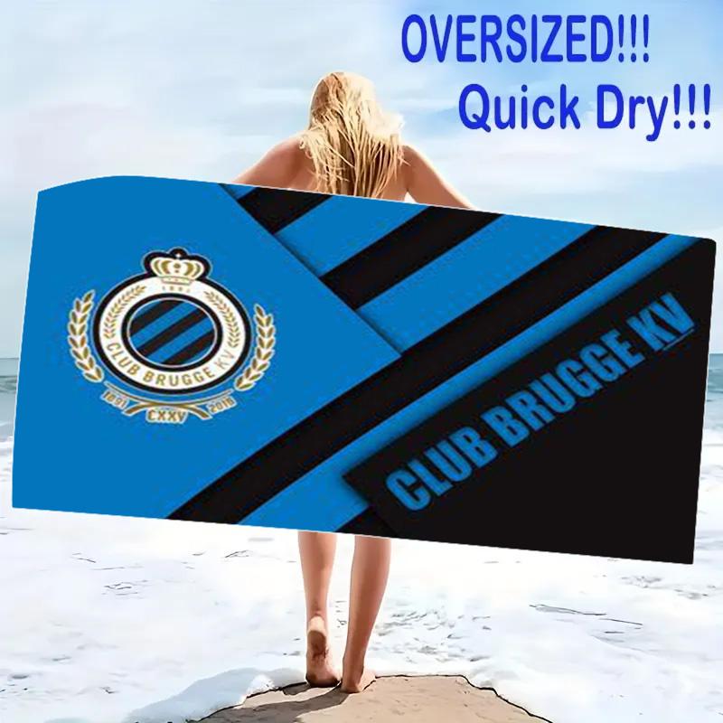 Club Brugge Print Beach Towel, Large Soft Quick Dry Towel for Beach Camping Swimming