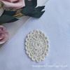 Écusson Brodé Abricot: Fil de coton ovale pour vêtements d'enfants DIY, Accessoires de dentelle faits main
