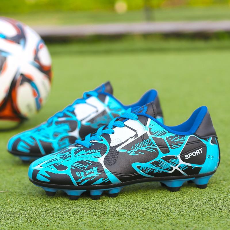 Football shoes children boys and students girls long nails broken nails green training club artificial grass game