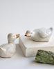 Ceramic White Goose Tea Pet - Hand-painted, Cute Home Decor Desktop Ornament