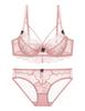 French Women's Sexy Bra Lace Bow Contrast Color Beautiful Breasts Big Breasts Small Thin Underwear Set