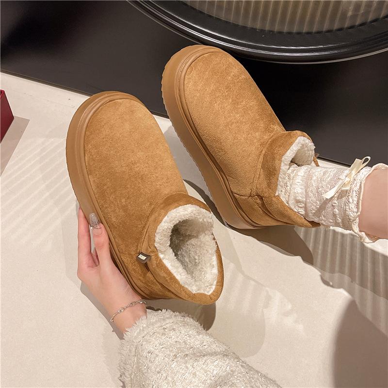 

женские зимние ботинки на толстой подошве, новые, зимние, нескользящие, на бархатной подкладке, утепленные, повседневные короткие ботинки, хлопковая обувь, женская верхняя одежда 39 жёлтый