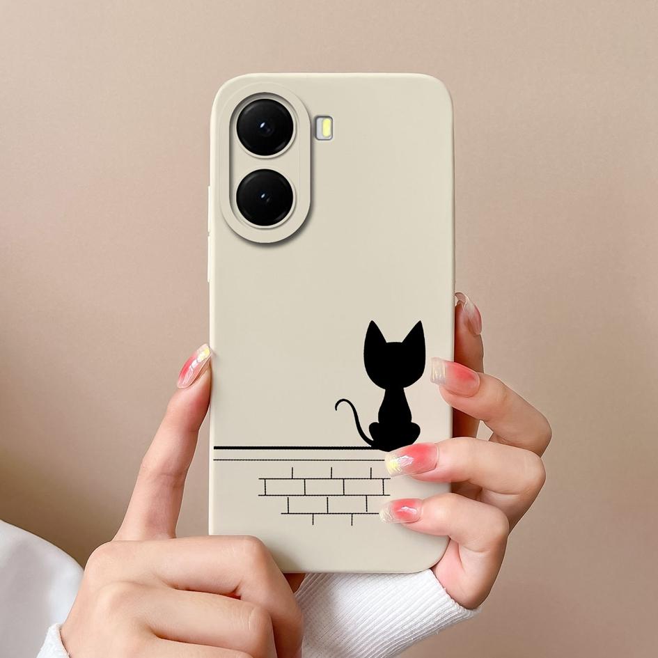 Für Redmi A1 Turbo 4 A4 13 14C 14R A2 K70 Ultra A5 Handyhüllen Niedliche Kätzchen Eulen Muster Hochwertiges Flüssigsilikon Anti-Fall Hülle Für Redmi Gehäuse