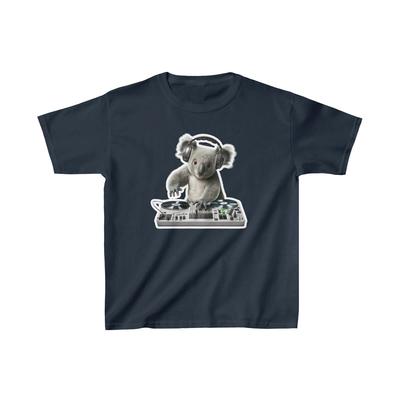 US Kinder 7Y 14Y - Musik DJ Koala am Mischpult - Kinder Schwer Baumwolle T-Shirt