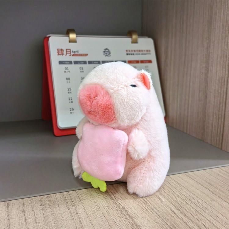 peluches Capybara Plush Keychain Bag Pendant Hanging Decoration Cute Stuffed Doll Toy Desktop Doll Ornament Car Keyring Kid Gift