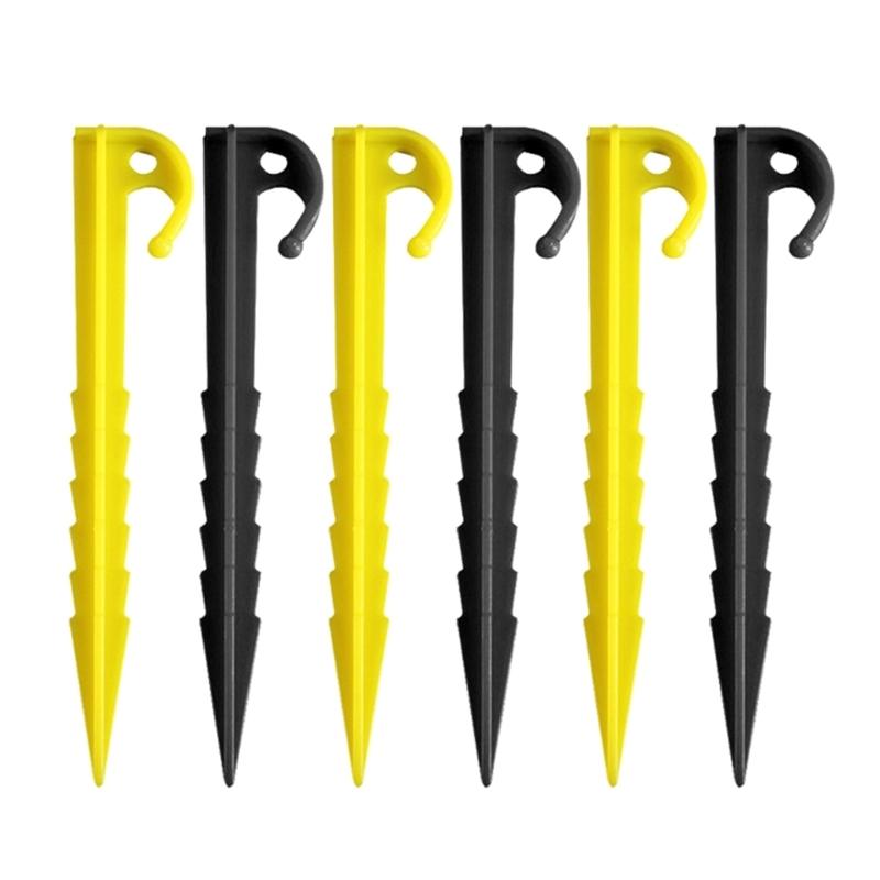 Outdoor Ground Stake Camping Anchors Peg Plastic Tent Stake with Hammer Beach Tent Peg Anchors Canopies Stake Enduring