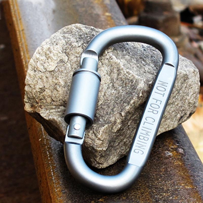 High-Quality 8CM Thickened D-Shaped Carabiner: Quickdraw Aviation Aluminum Nut Buckle