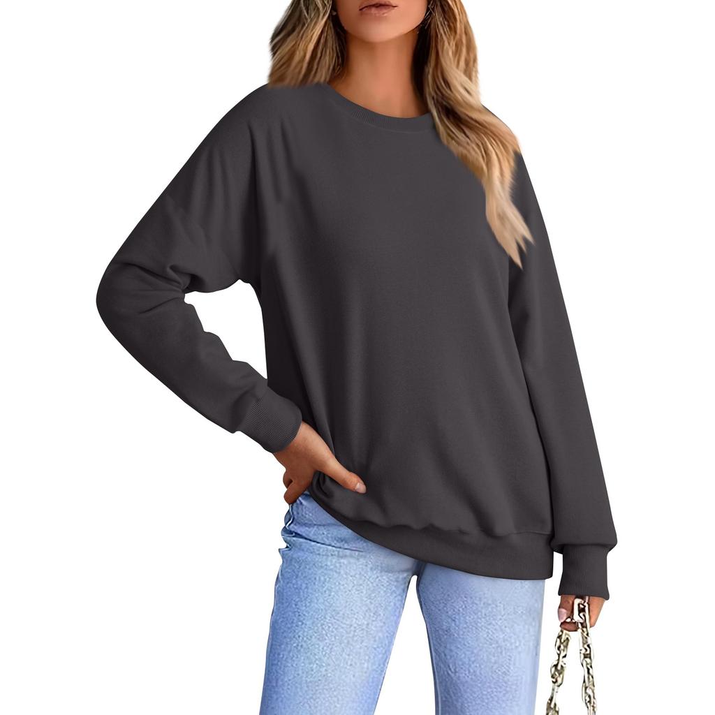 Women's Fashion Casual Loose Solid Color Sweatshirt