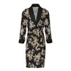 Men Long Sleeve Ice Silk Robe Soft Bathrobe Sleepwear Lightweight Smooth Loungewear Night Robe For Home Daily Wear
