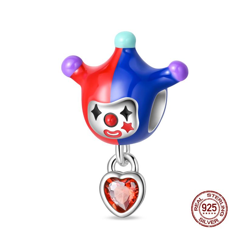 New In Original Charms Copper Clown Series Mask Pendant Charms Fits 3Mm Original Bracelet Women Diy Jewelry Gifts