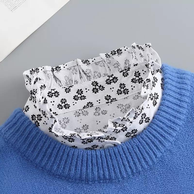 Białe Sztuczne Kołnierzyki Dla Kobiet Krata Klapa Odpinany Kołnierzyk Koszula Koronka Stójka Fałszywy Kołnierzyk Kobieta Zdejmowany Krawat Nep Kraagie