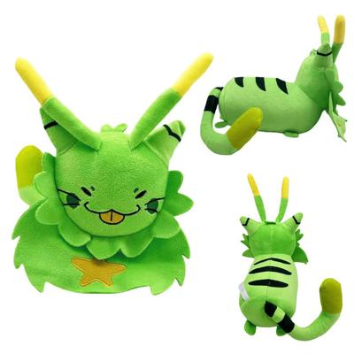 Plüschkatzenpuppe, pelzige Alienkatze, gefüllte Plüschtiere, Puppenspielzeug, grüne Katze, Spiel, Cosplay-Figur für Freunde, Kinder, Fans, Geschenk