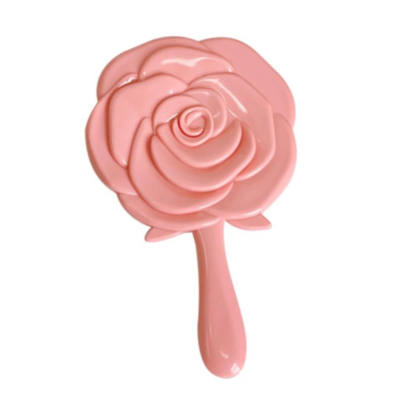 Espejo de Mano Portátil de Rosa