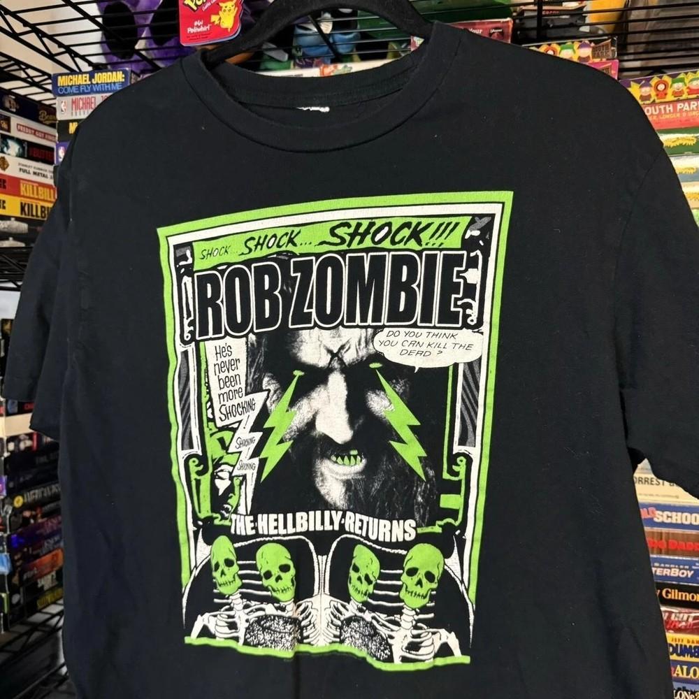 Rare Rob Zombie Basic Style 90s Black Unisex T shirt Men Women S-5XL Unisex T-Shirt XXXXL