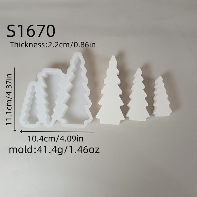 Moule à Bougie Sapin de Noël en Silicone Pour Bougie Faite Main Savon Projet Résine Époxy Cadeau de Noël Décoration de Maison