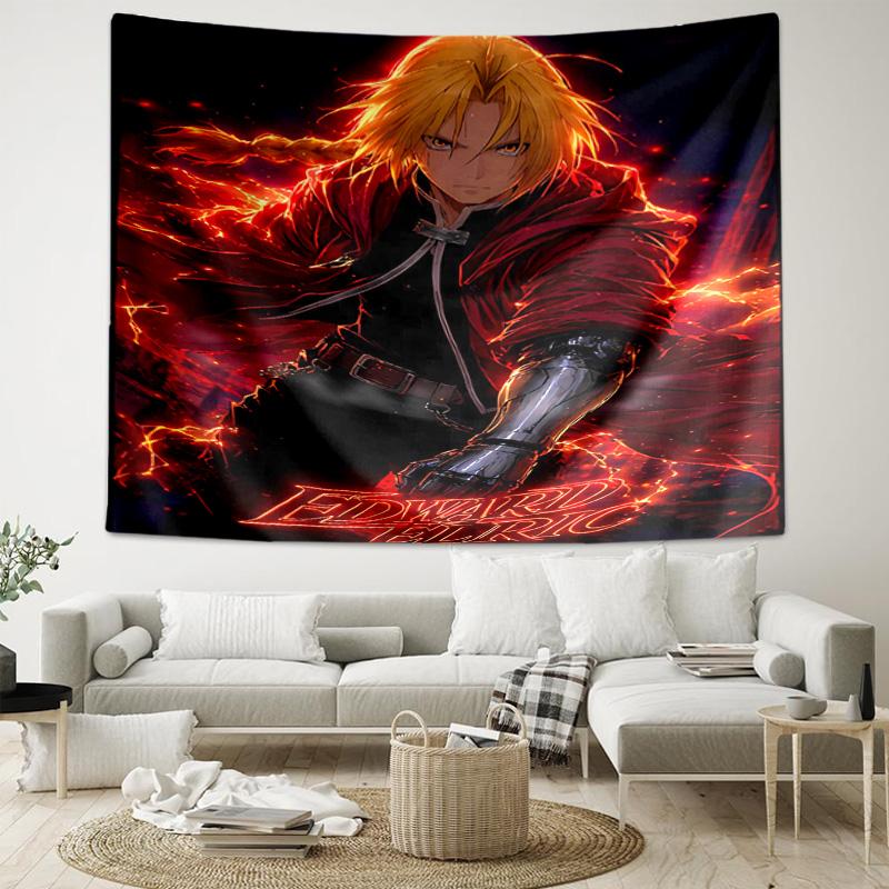 1pc Fullmetal Alchemist Tapestry, Living Room, Bedroom, Office, Party Decor, Ideal Festive Gift