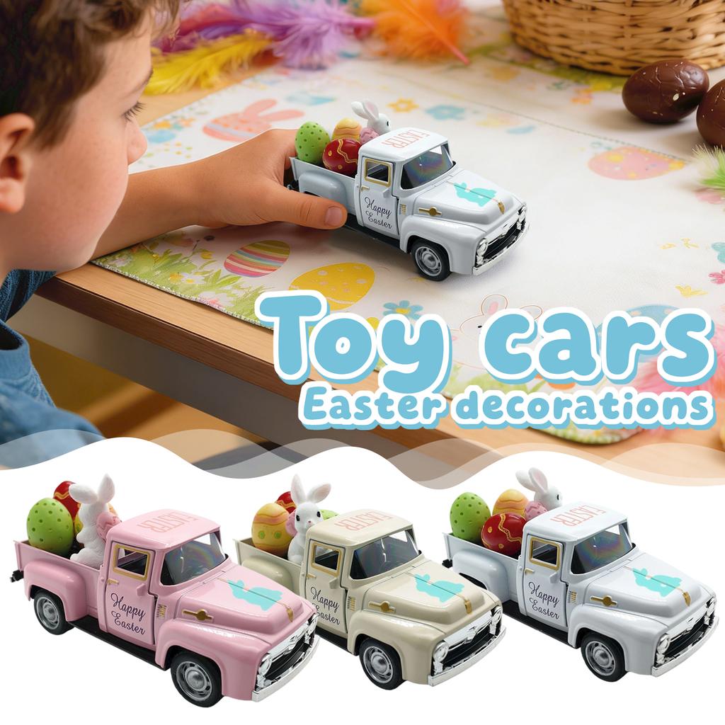 Easter Decorations For Children, Including A Bunny Car Die- Model.