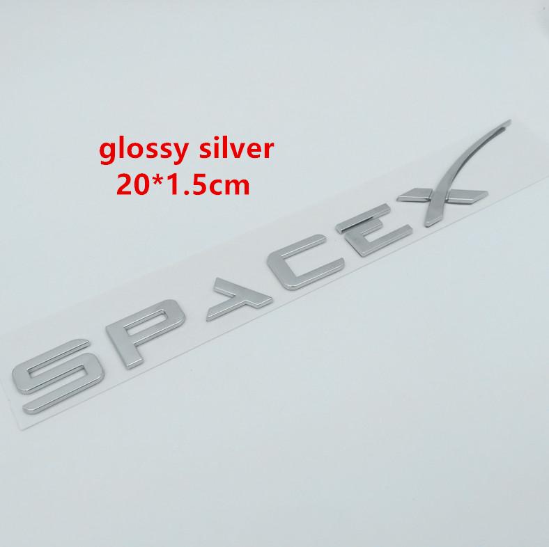 JLIZ2 1pcs 3D ABS for Tesla car Letter Front Hood Head Bonnet Emblem Rear Tail Trunk Sticker Badge Decal styling Accessories