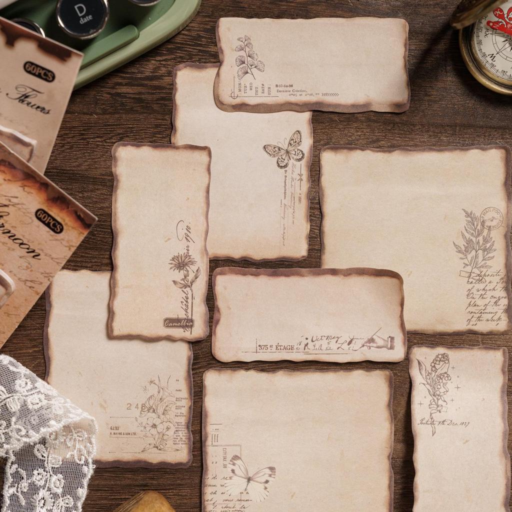 Momo Old Dream Series: Irregular Shaped Sticky Notes - 6 Designs for DIY Decoration & Collage