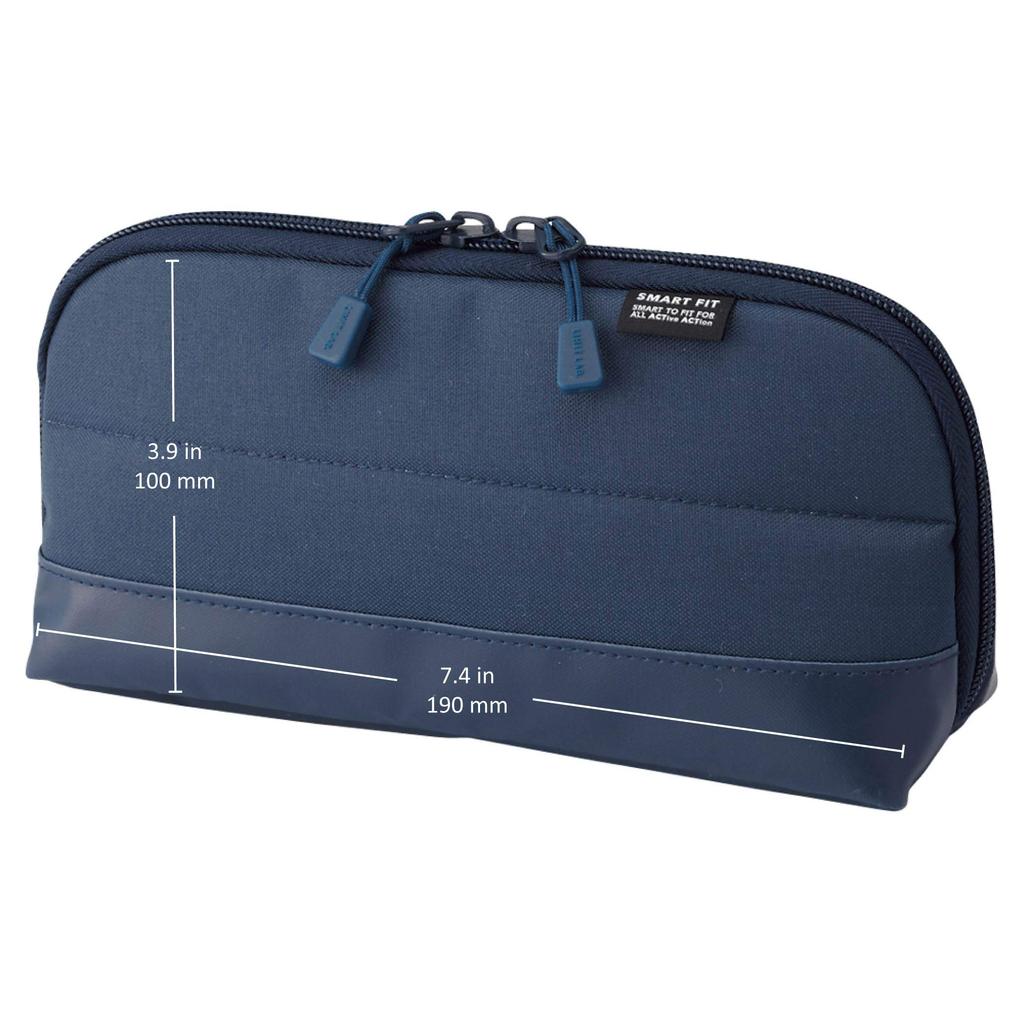 LIHIT LB. Large Capacity Wide Open Pen Case, Navy, A7688-11