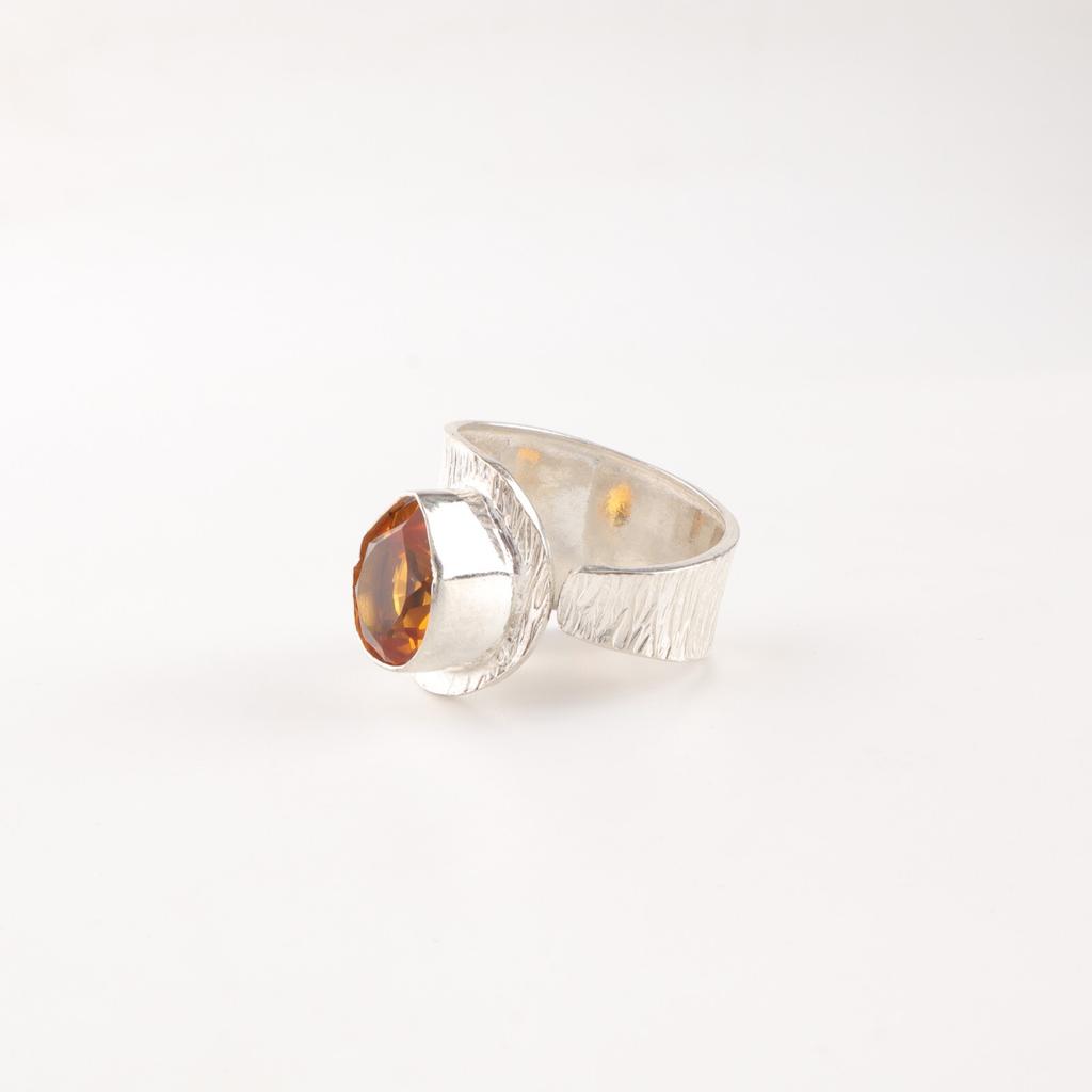 Yellow Citrine Gemstone 925 Stamped Silver Jewelry Handmade Ring Valentines Gift RR-63-8