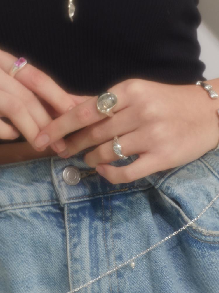 Boldiere Dried Flower Ring_ R17[Silver]
