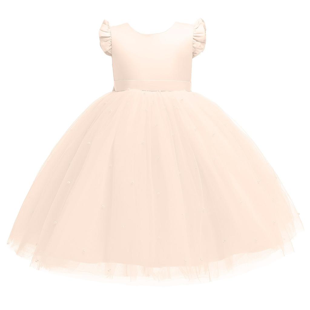 Girl Dress Party Gown Tulle Satin Pageant Birthday Princess Ruffle  Gown