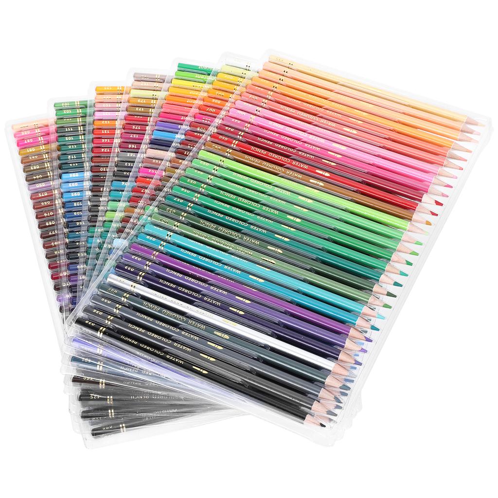 210Pcs Colored Pencils Set WaterSoluble Core 210 Colors Art Drawing Graffiti Tools