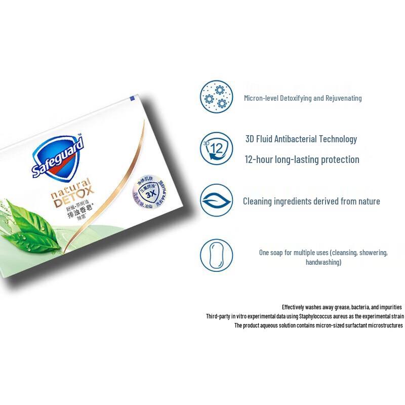 Safeguard Soothing Tea Tree Oil Deep Detox Bar Soap