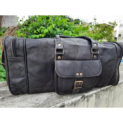 New Men's Genuine Leather Large Vintage Duffel Travel Weekend  Overnight Bag