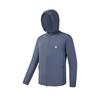 Fitness Simple Sports Training Comfortable Hooded Long Sleeve Knit Shirt Men Tops Dark-Smoke-Blue A51M621501FDB