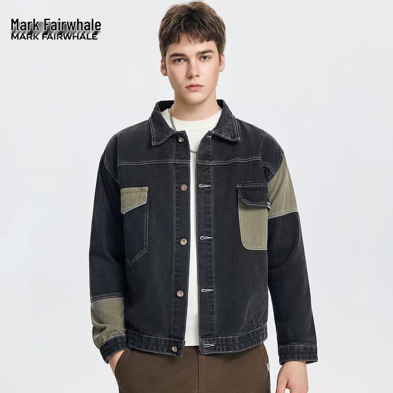 Mark Fairwhale Men's Color Block Casual Jacket