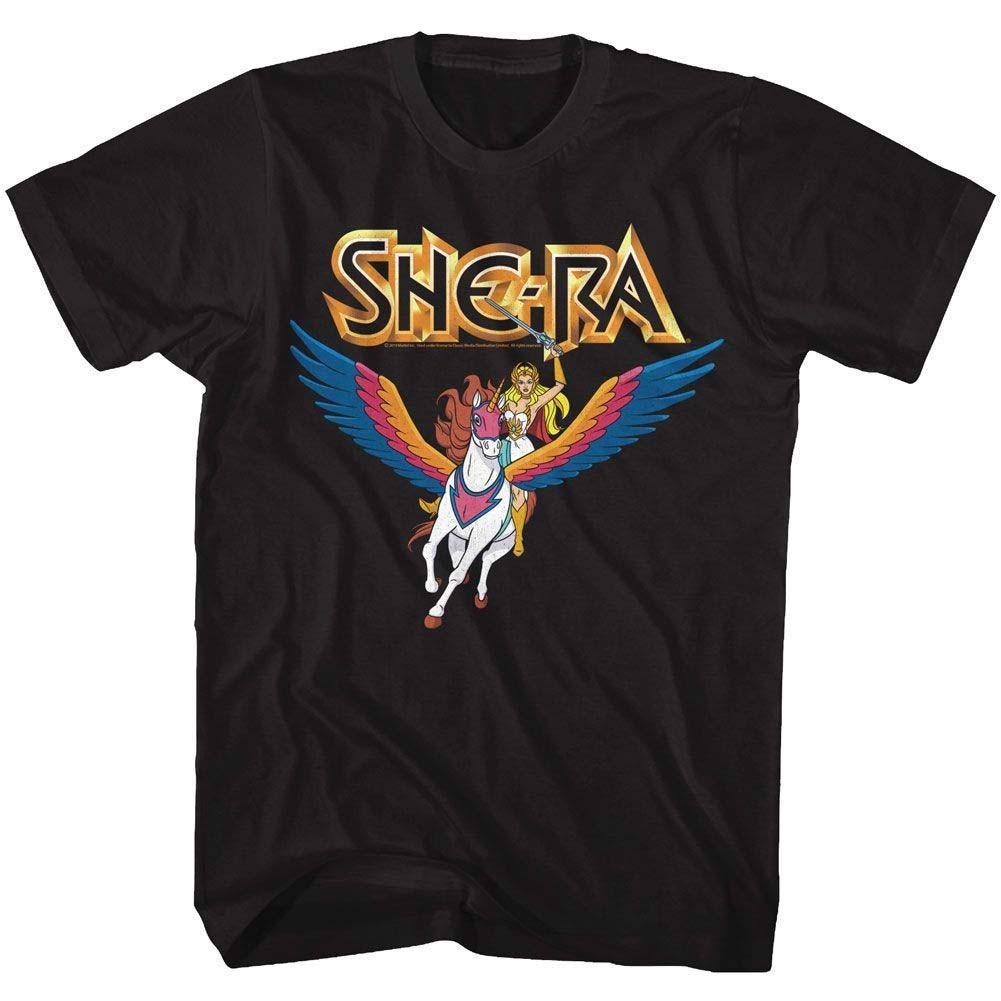 Men s Masters Of The Universe Shera & Swiftwind T-shirt Small Black XL