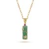 Emerald Japanese-Korean Retro Bamboo Titanium Steel Clavicle Necklace for Women