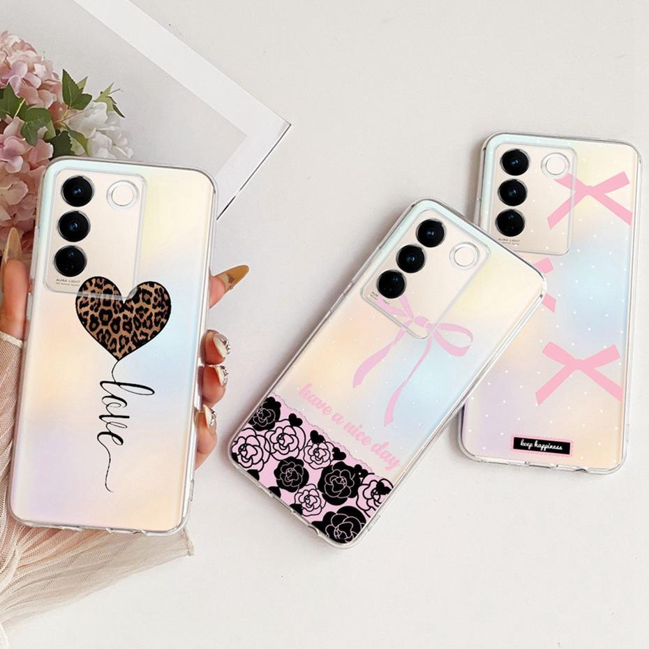 Clear TPU Case For Vivo V27 Pro V2230 V2231 Newest Style Phone Cases For Vivo V27 V27Pro Soft Silicone Covers Bumpers