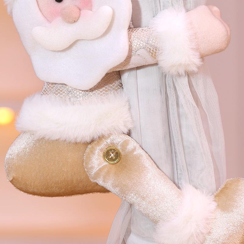Kreative Weihnachts-Raffhalter: Schneemann & Alter Mann Cartoon Ornamente