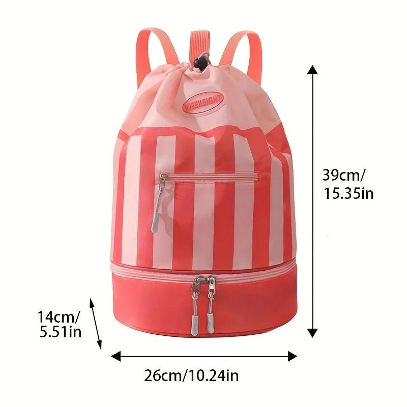 Kids Waterproof Swimming Backpack Breathable Mesh Portable Beach Storage Bag for Outdoor Travel Pool Activities
