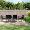 VidaXL Garden Dining Set 7 Pcs Cushions Wicker Steel 3186983