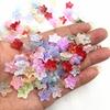 30 Stück/Los 12mm Scharfe Kante Fünfblättrige Blume Lampwork Perlenkappen Glas Abstandshalter Perlen für Schmuckherstellung DIY Armbänder Haarnadel