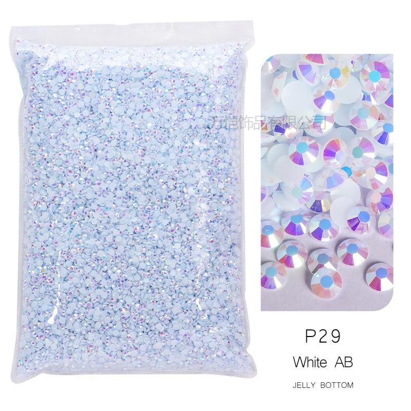 Jelly Resin Flat-Bottomed Diamond, Nail Art Beauty, Mobile Phone Case Decorative Rhinestone Diy Decorative Clothing Accessories
