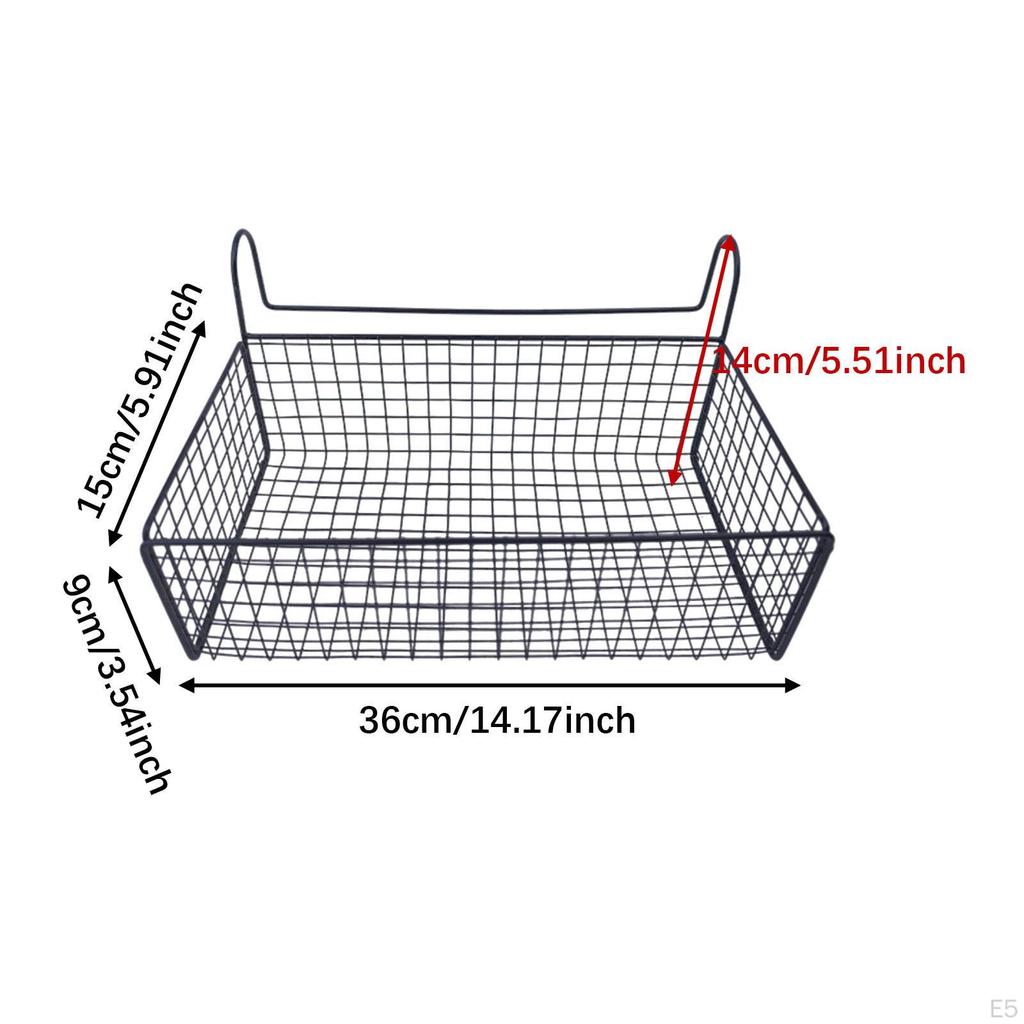 Bedside Hanging Storage Basket Beside Shelf Iron Rack Organizer for Cubical Wall Dormitory Apartment