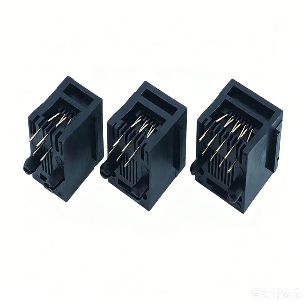 5Pcs Vertical Telephone Connector Socket Connector Female Socket Communication Accessories