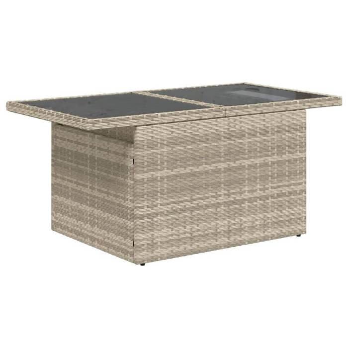 VidaXL Salon de jardin 11 pcs avec coussins gris clair résine tressée 3269412