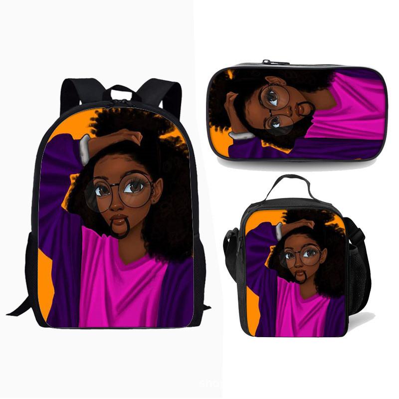 Student Backpack Set With Large Capacity Nylon Durable For School And Daily Use красный