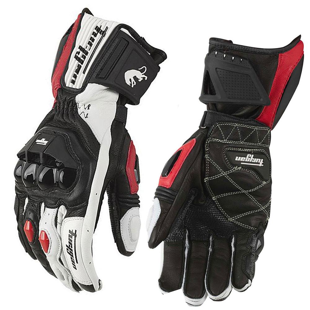 Motorcycle Gloves Black Racing Genuine Leather Motorbike White Road Riding Team Glove Summer Winter Wearable for Furygan AFS 18