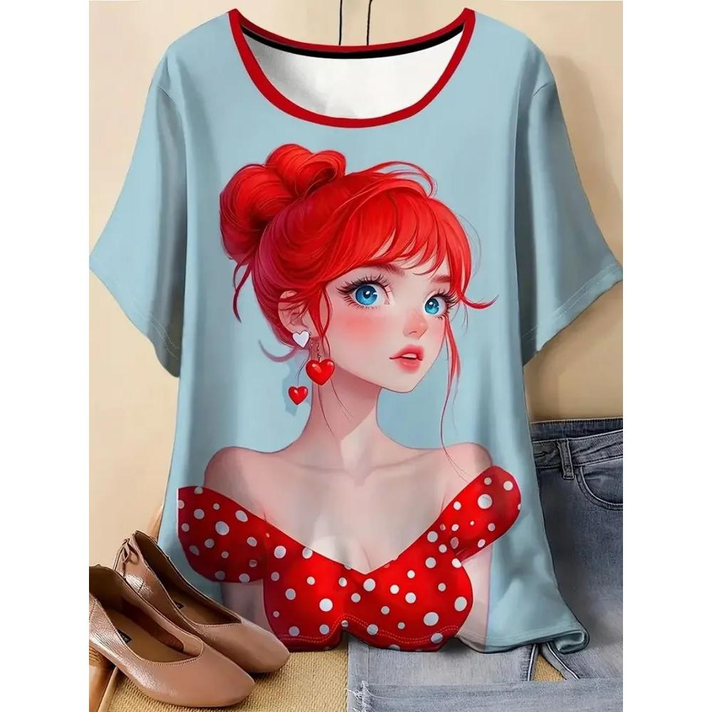 Casual Simple Women's Short-sleeved Fashion Versatile Top Breathable T-Shirts Women’s