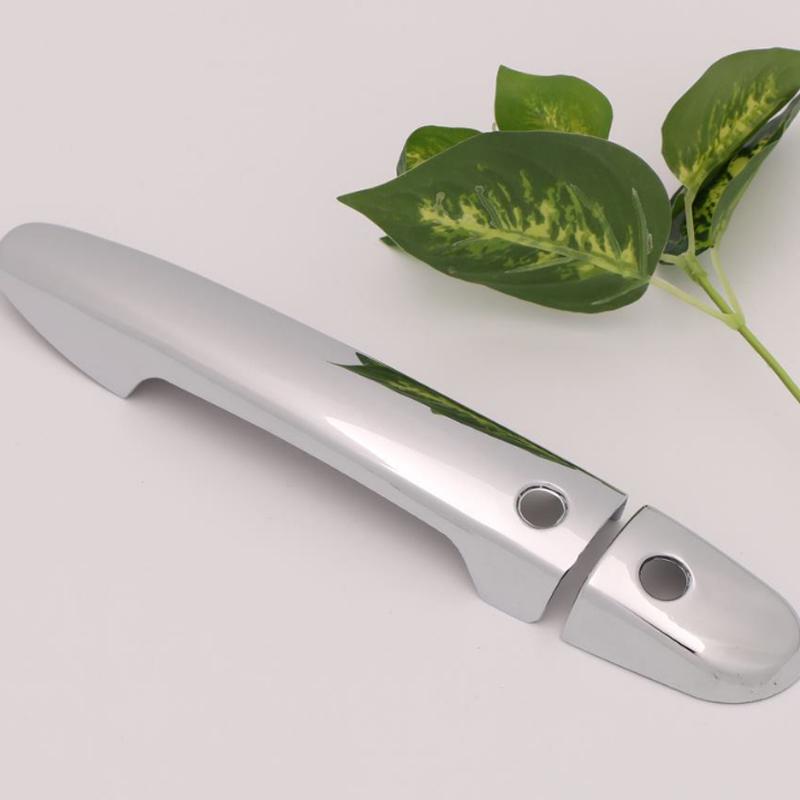 For 2007-2014 Mazda Demio 2  Third generation glossy chrome silver Side car Door Handle Covers Trims 2008 2009 2010 2012 2013