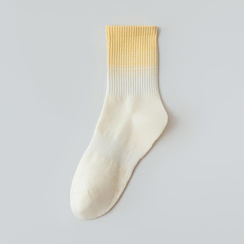 

Женские хлопковые носки до середины икры, нескользящие, для йоги и пилатеса One Size жёлтый